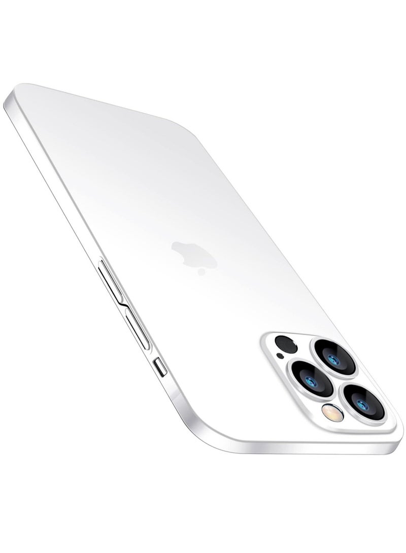 جراب نحيف متوافق مع iPhone 14 Pro Max، جراب خلفي شفاف رفيع للغاية [غير مصفر] غطاء حماية فائق مع حماية للكاميرا مقاس 6.7 بوصة (أبيض) - Image 1