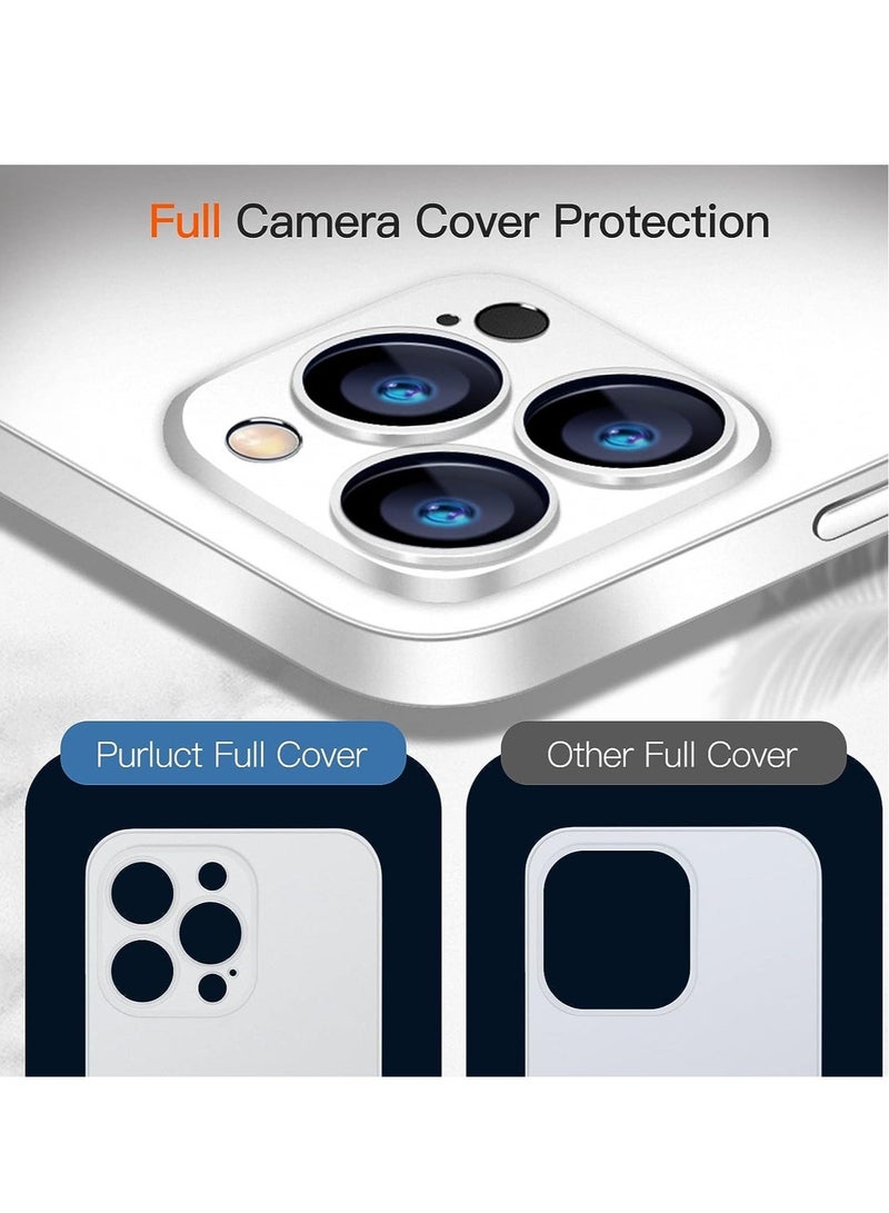 جراب نحيف متوافق مع iPhone 14 Pro Max، جراب خلفي شفاف رفيع للغاية [غير مصفر] غطاء حماية فائق مع حماية للكاميرا مقاس 6.7 بوصة (أبيض) - Image 3