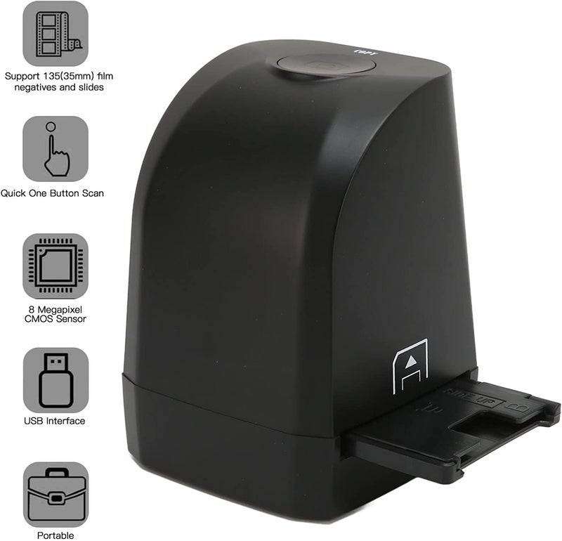 Tobo Mini Digital Film and Slide Scanner, Convert 35mm 135mm Negatives/Slides to 8MP JPEG Images, Easy Load Film Adapters with 128MB U Disk-TD-993IM. - Image 3