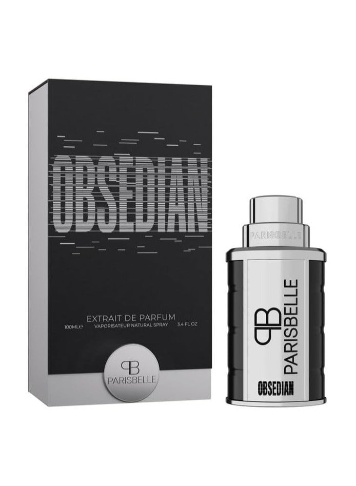 Parisbelle OBSEDIAN Eau de Parfum Unisex 100ml | Long Lasting Bold Woody Spicy Fragrance | Agarwood Sandalwood Vanilla Amber Luxury Perfume for Men & Women | Powerful Signature Scent - Image 1
