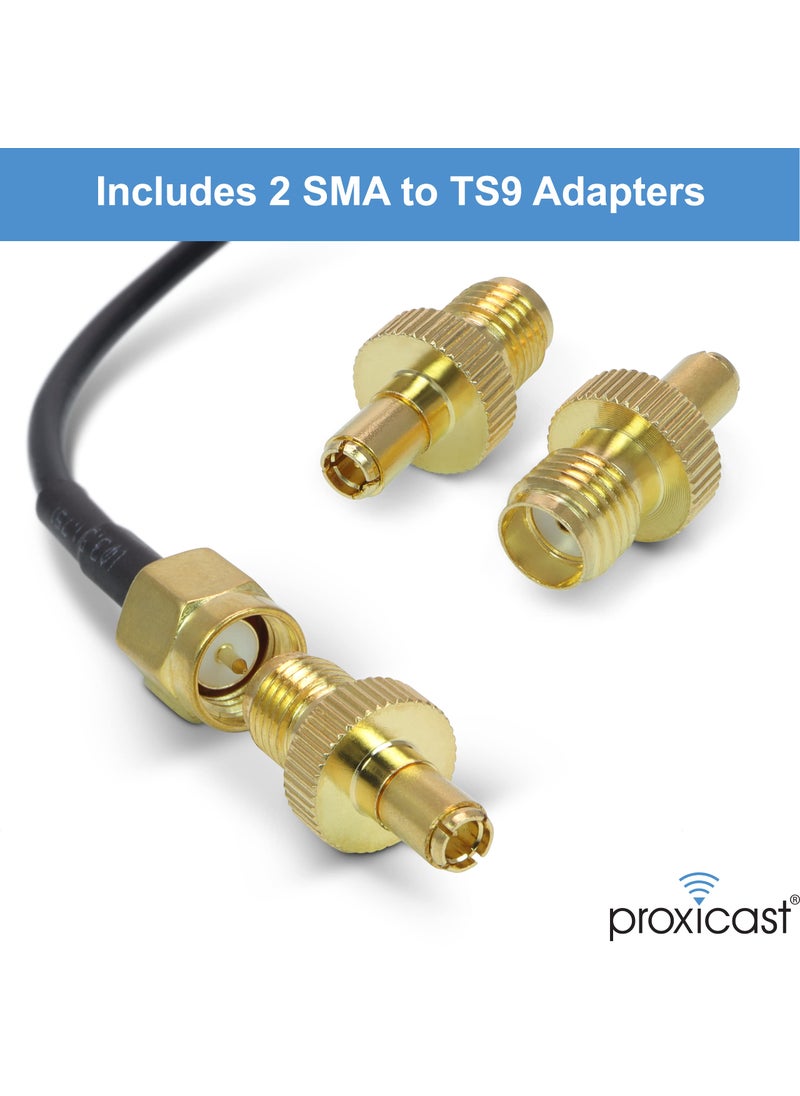 Proxicast Proxicast 4G/5G Wideband Spiral Magnetic Antenna 6-8 dBi with SMA & TS9 Connectors Compatible with AT&T Nighthawk, Verizon Jetpack, Cradlepoint, Pepwave, MoFi, Digi (Wave Catcher ANT-124-WAV-2PK)  - Image 2
