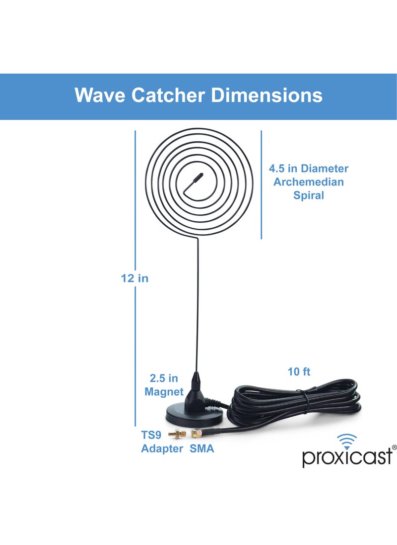 Proxicast Proxicast 4G/5G Wideband Spiral Magnetic Antenna 6-8 dBi with SMA & TS9 Connectors Compatible with AT&T Nighthawk, Verizon Jetpack, Cradlepoint, Pepwave, MoFi, Digi (Wave Catcher ANT-124-WAV-2PK)  - Image 5
