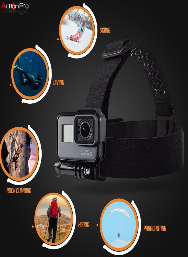 Action Pro Head Strap Mount and Screw Compatible with GoPro-13/12/11/10/9/8/7/6/5/4/3+/3/SJCAM/Xiaomi/YI/Eken Action Camera - Image 5