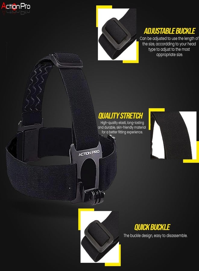 Action Pro Head Strap Mount and Screw Compatible with GoPro-13/12/11/10/9/8/7/6/5/4/3+/3/SJCAM/Xiaomi/YI/Eken Action Camera - Image 4