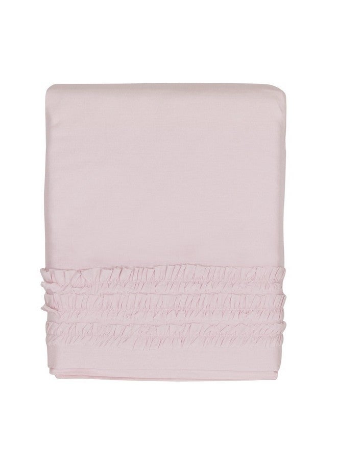 Hello Spud - Crib Skirt Petite Ruffle Pink - Cotton - 15 Inch Drop - Image 1
