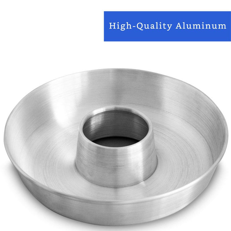 GLOBE ROCKET Aluminum Ring Cake Pan (11.2 in) - Ring Mold Pan - Tube Pan for Baking Pound Cake - Donut Cake Pan - Fluted Tube Pan - Flan Mold - Flan Pan - Flan Cake Pan - Chiffon Cake Pan - Bundt Cake Pan - Image 2