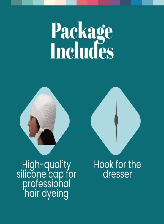 Dompel Silicone Highlight Hair Cap | Reusable Professional Silicone Cap | Special for Hair Dyeing | Model 233 CA (2) - Image 2