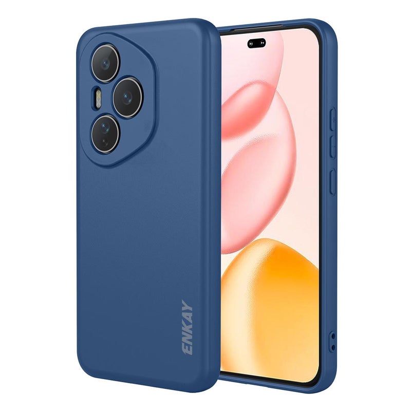 ENKAY For Honor 400 Pro Global Hat-Prince Liquid Silicone Shockproof Soft Phone Case(Dark Blue) - Image 1