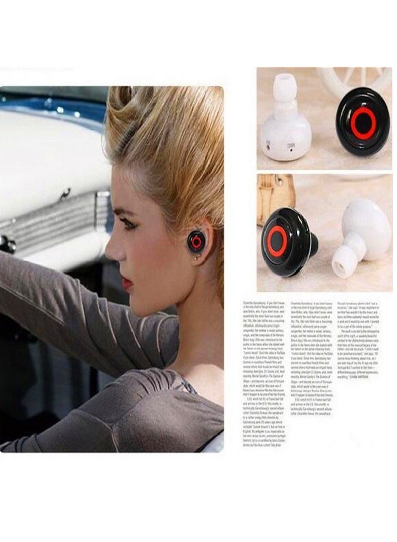 سماعة أذن  Mini Buds أصغر سماعة موسيقى للمكالمات بدون استخدام اليدين، سماعة رأس ستيريو بلوتوث صغيرة - Image 2