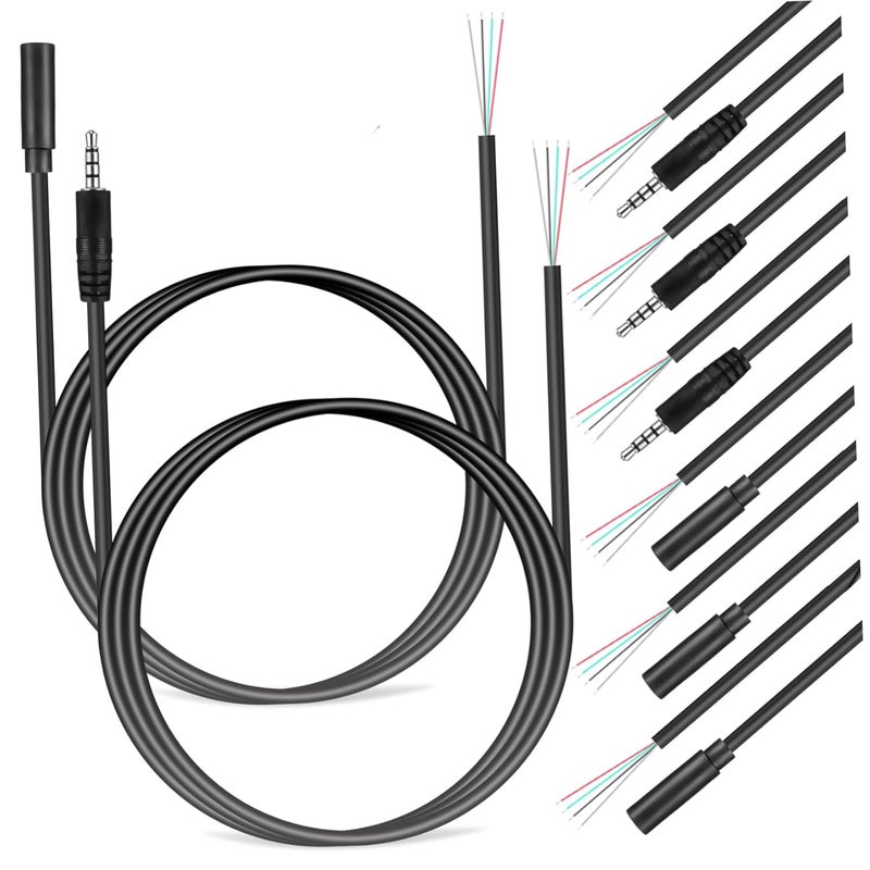 4 Pack 3.5mm Male to Female Audio Extension Cable 1 Meter for Earphones Microphones Laptops - Image 1