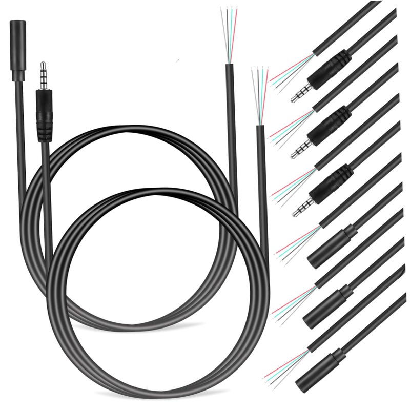 4 Pack 3.5mm Male to Female Audio Extension Cable 1 Meter for Earphones Microphones Laptops - Image 2