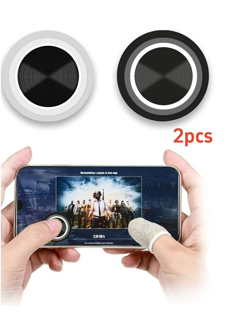 2Pcs Mobile Phone Game Joystick Game Control Touch Screen Joypad Game Controller for iPad iPhone Android Mobile Tablet Smart Phone Joystick Touch Screen Joypad Tablet Funny Game Controller