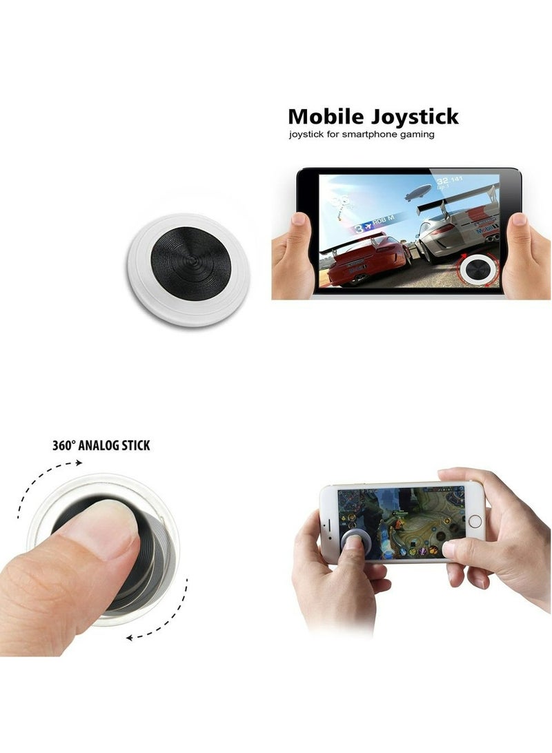 2Pcs Mobile Phone Game Joystick Game Control Touch Screen Joypad Game Controller for iPad iPhone Android Mobile Tablet Smart Phone Joystick Touch Screen Joypad Tablet Funny Game Controller