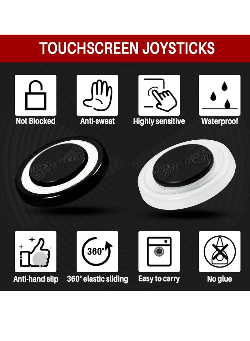 2Pcs Mobile Phone Game Joystick Game Control Touch Screen Joypad Game Controller for iPad iPhone Android Mobile Tablet Smart Phone Joystick Touch Screen Joypad Tablet Funny Game Controller