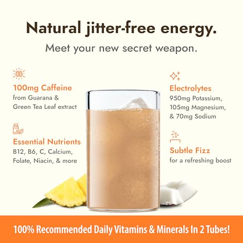 Zipfizz Daily Energy Drink Powder, Pina Colada, 20 Pack | 3-in-1 Sustained Energy, Rapid Hydration, and Essential Vitamins | Sugar-Free | Electrolyte Powder | Contains Vitamin B-12 & Antioxidants - Image 3