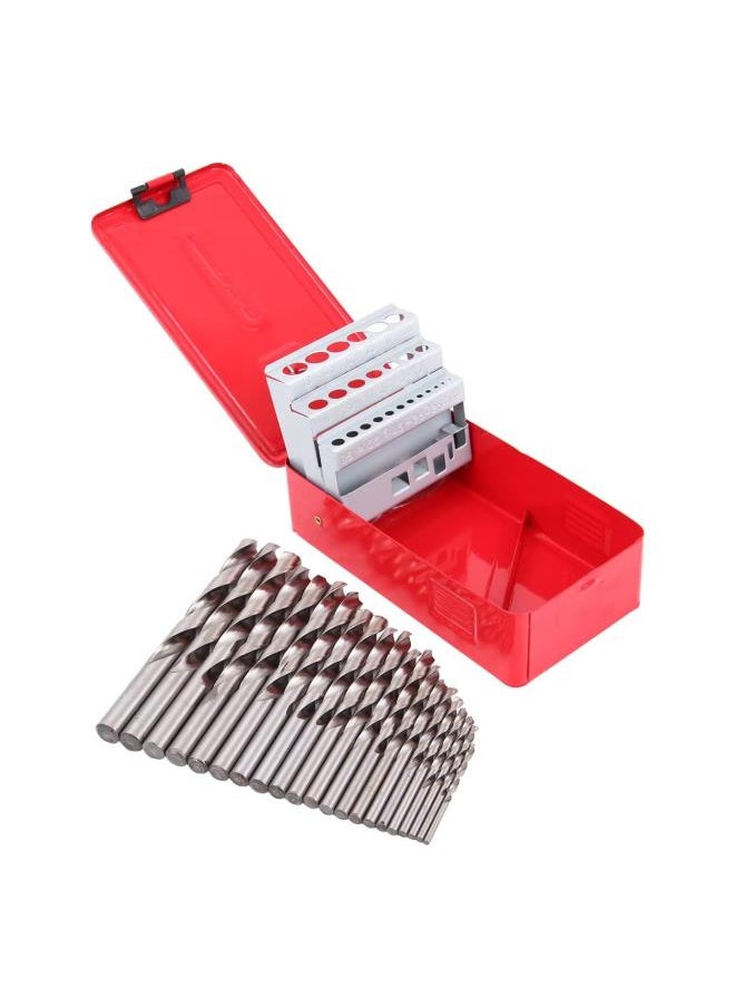 Generic - 25Pcs High Speed Steel Twist Metric Drill bit Set,Drilling Bit Metal Set Tool 1-13mm - Image 1