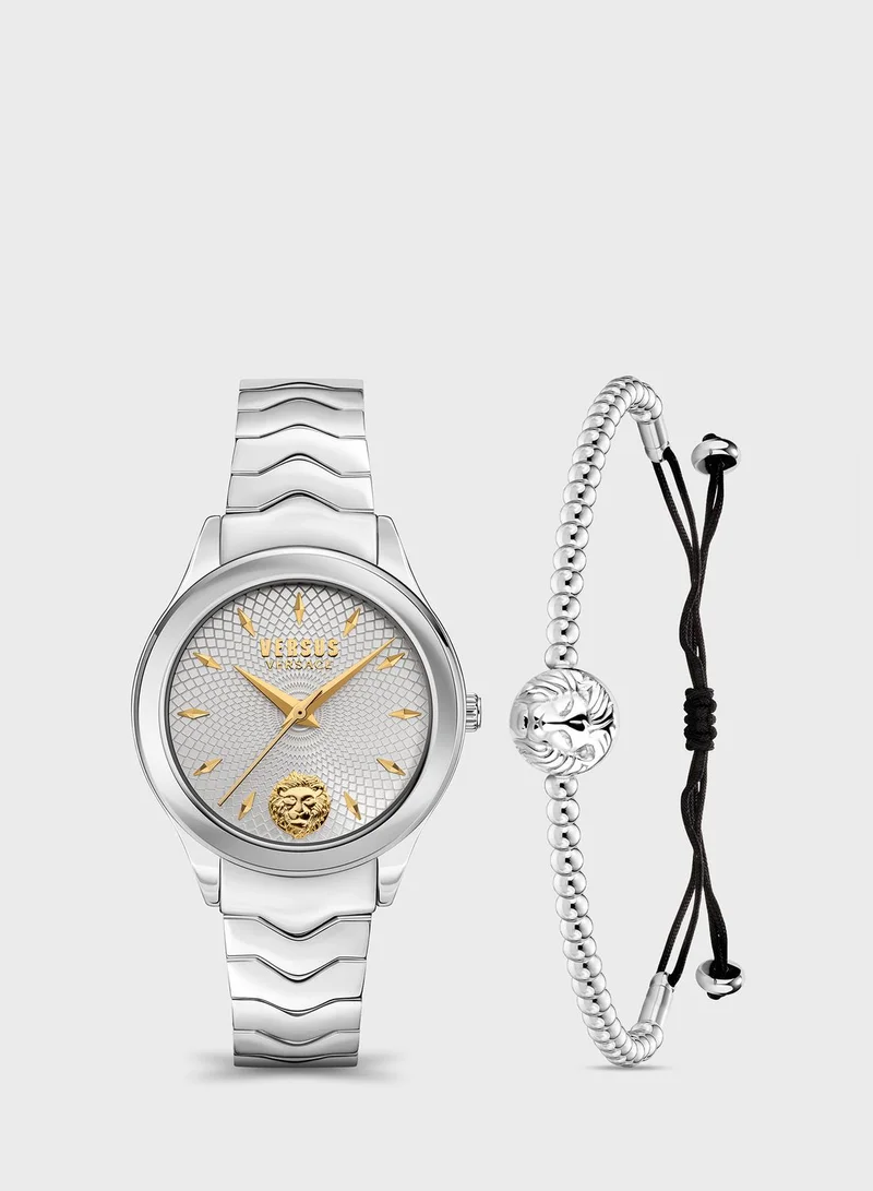 VERSUS VERSACE Steel Strap Analog Watch