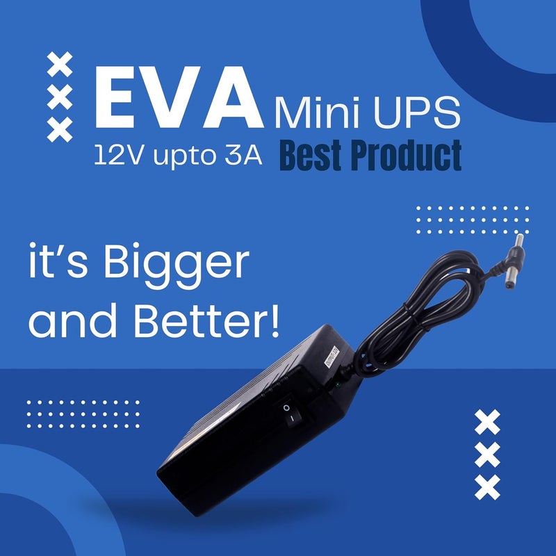 EVA ELETRONICS EVA Mini UPS for 9V WiFi Router | Backup Upto 5 Hours | 6000 mAh Battery | Uninterruptible Power Supply | All 9V (0.5A - 3A) WiFi Routers | Zero Lag Switching | Power Backup During Power Cuts - Image 5
