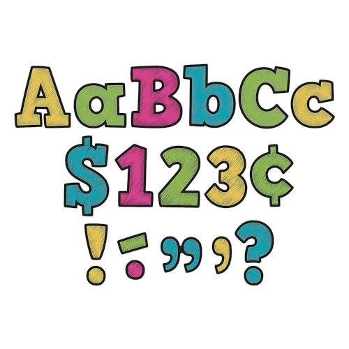Teacher Created Resources Chalkboard Brights Bold Block 4-Inch Letters Combo Pack (TCR5617) - Image 1