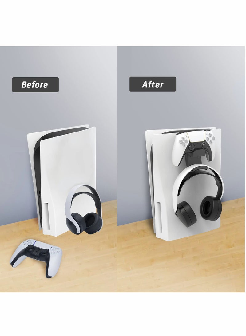 PS5 Controller Charger Stand with Headset Hanger - Organize and Charge Your Game Accessories - Image 3