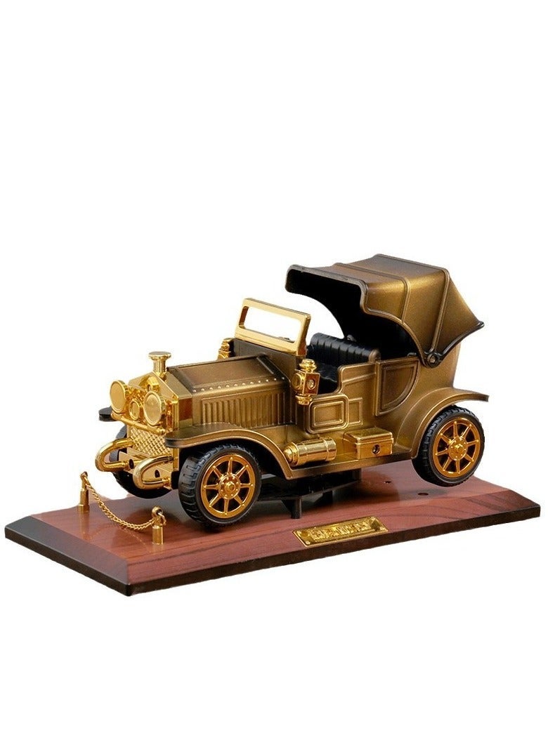 Vintage Car Wind-Up Music Box with Base Nostalgic Music Box Creative Gift and Home Decoration - Image 1