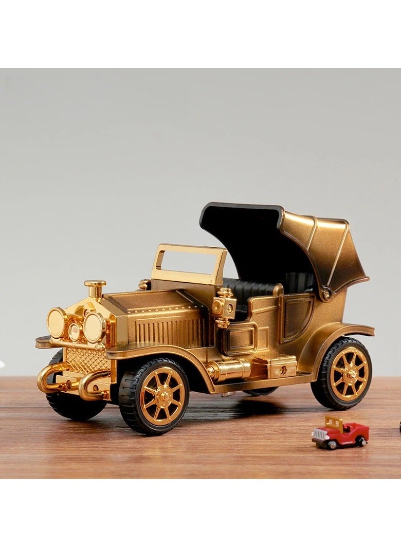 Vintage Car Wind-Up Music Box with Base Nostalgic Music Box Creative Gift and Home Decoration - Image 2