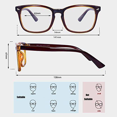 MAXJULI Blue Light Blocking Glasses,Computer Reading/Gaming/TV/Phones Glasses for Women Men(Brown) - Image 3