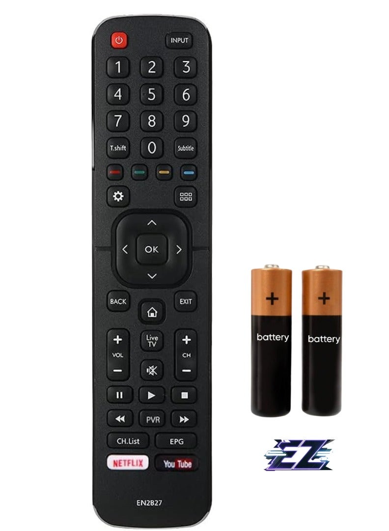 PopZa "Replacement Remote Control for Hisense TV EN2B27 – Compatible with Hisense 32K3110W, 40K3110PW, 50K3110PW, 40K321UW, 50K321UW, 55K321UW Models" - Image 1