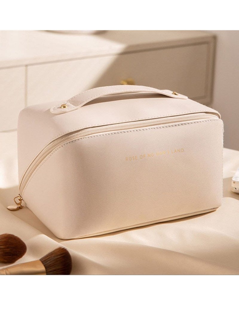 Large capacity makeup bag for women to store and organize makeup and toiletries, waterproof for girls, with handle for travel - Image 3