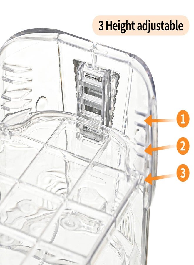 Uni HIMO Shoe Slots Organizer,Elephant Shoe Rack Stable and Thick,Clear Shoe Stacker with 3 Adjustable Level for Sneakers Display (Transparent - Silver, 12Pack) - Image 3