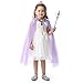Fedio Princess Cape Set 7 Pieces Girls Princess Cloak with Tiara Crown Wand for Little Girls Dress up Purple - Image 3