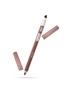 Milano True Lips Blendable Lip Liner Dualended Matte Lining Color And Brush Light And Creamy, Hydrating, High Pigment, Smudge Proof Formula Paraben Free 004 Plain Brown 0.042 Oz