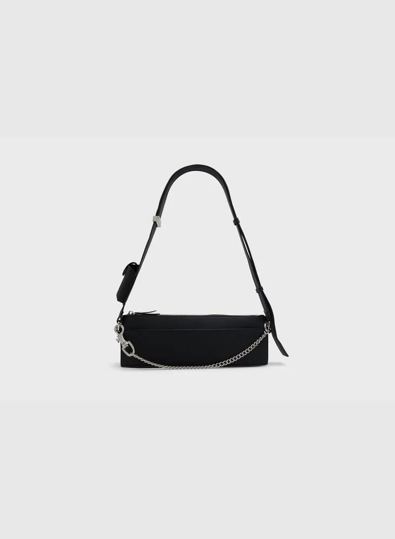 CALL IT SPRING Gaiia Plain Shoulder Bag with Detachable Chain