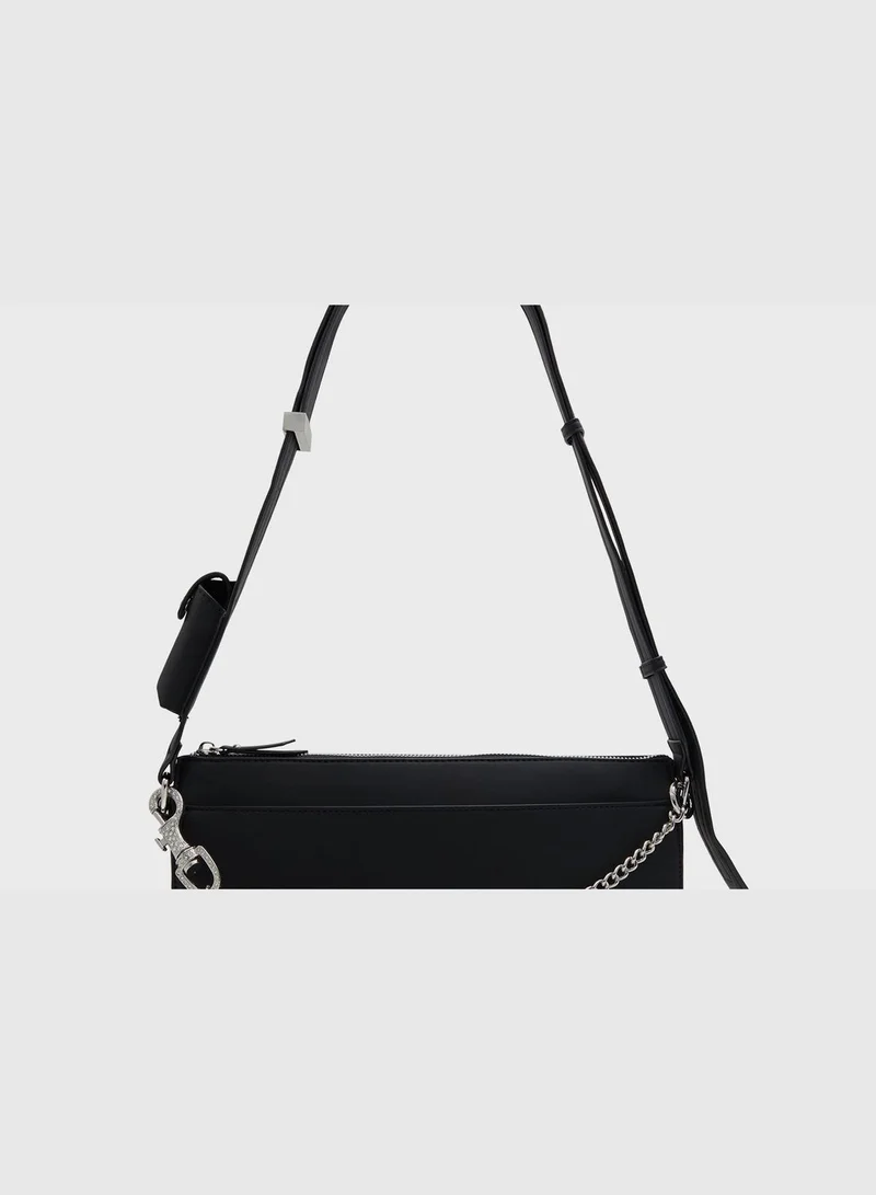 CALL IT SPRING Gaiia Plain Shoulder Bag with Detachable Chain