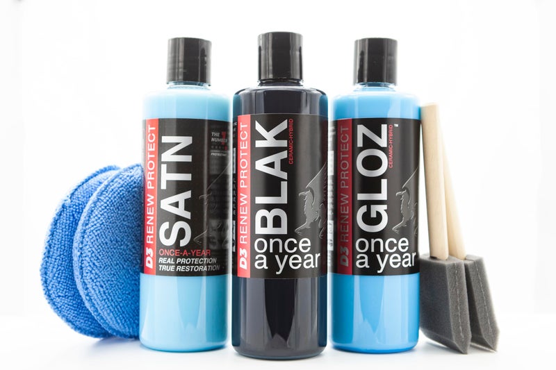 مجموعة متجر RENEW PROTECT خيارات اللمعان العالي واللمعان المنخفض شبه الحقيقي للحماية الحقيقية طلاء الإطارات البلاستيكية والمطاطية والفينيل يمنع جفاف الإطارات 100 حجب للأشعة فوق البنفسجية حماية DrySeal