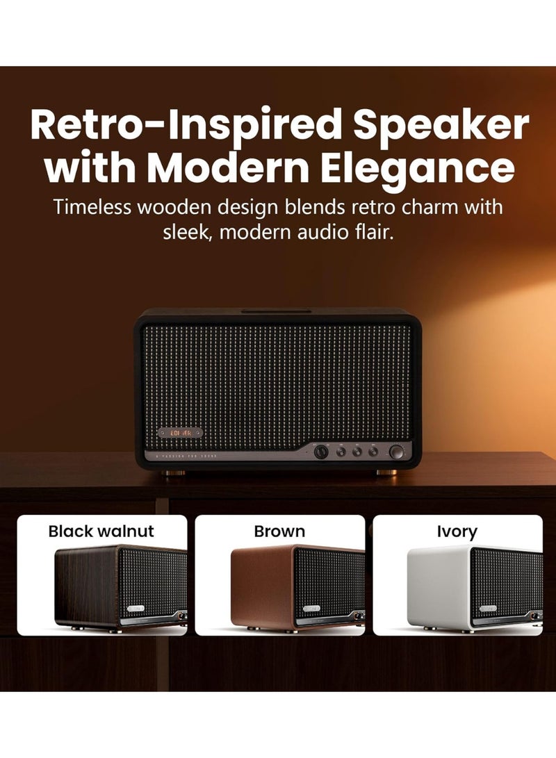 اديفير مكبر صوت مكتبي عالي الدقة Edifier S300، صوت عالي الدقة بتقنية LDAC للاقتران اللاسلكي متعدد الغرف والستيريو، طاقة 80 واط، متوافق مع AirPlay 2 وBluetooth 5.4 ومدخلات USB-C وAUX، تصميم كلاسيكي مع جهاز تحكم عن بعد - أسود - Image 3