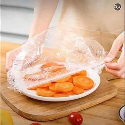 EPURETO EPURETO 100pcs Fresh Keeping Bags Food CoversReusable Elastic Food Storage Covers Plastic Sealing Elastic Stretch Bowl Lids Universal Kitchen Wrap Seal Caps 100pcs  - Image 2
