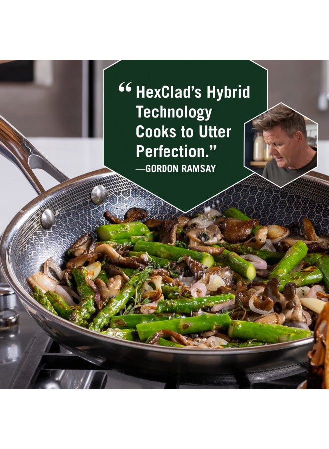 HexClad HexClad Hybrid Nonstick Frying Pan, 12-Inch, Stay-Cool Handle, Dishwasher and Oven Safe, Induction Ready, Compatible with All Cooktops  - Image 2