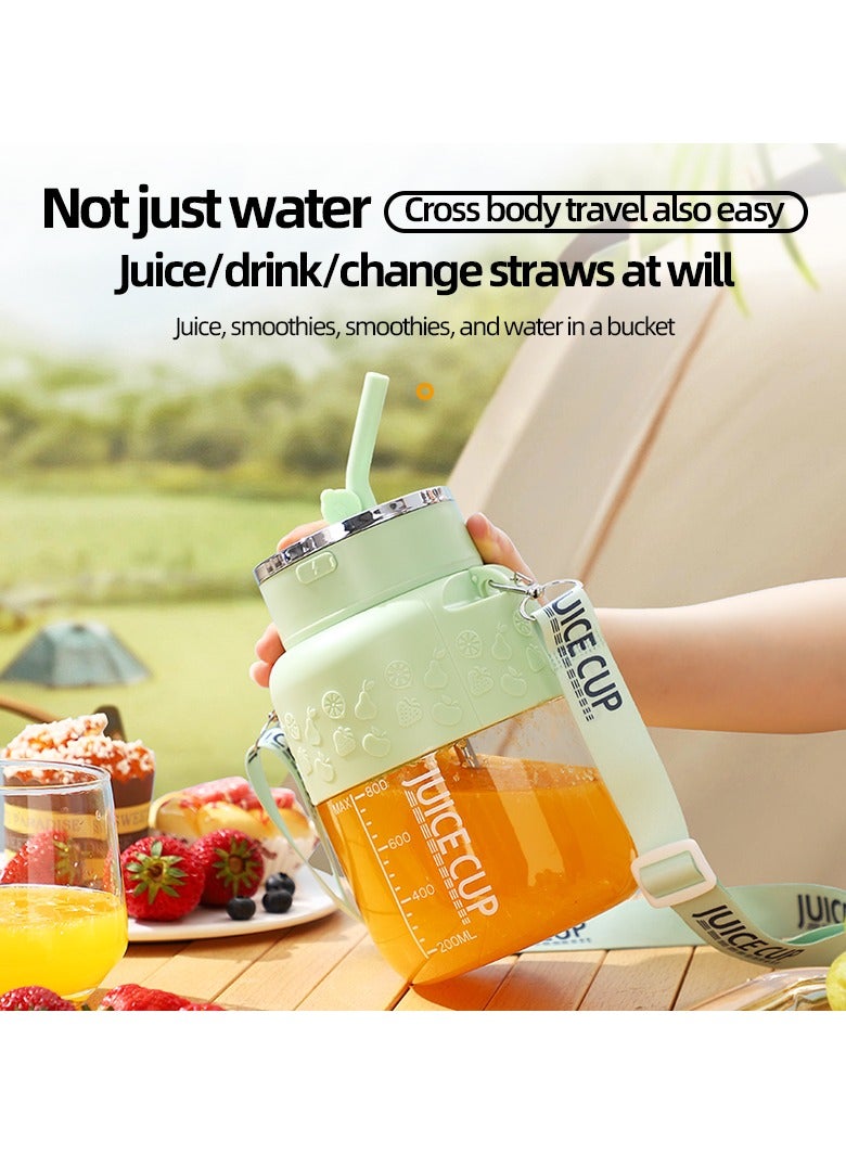 Rechargeable Portable Blender Cup 800ml Mini Juicer Cup with 10 Stainless Steel Blades Leakproof Fruit Mixers for Shakes and Smoothies Electric Juicer for Kitchen Travel Gym（Beige）  - Image 3