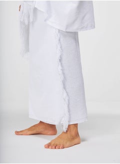 Lugano Ihram 2-Piece Hajj And Umrah Religious Cloth For Men Ahram Ehram Soft White  - Image 5