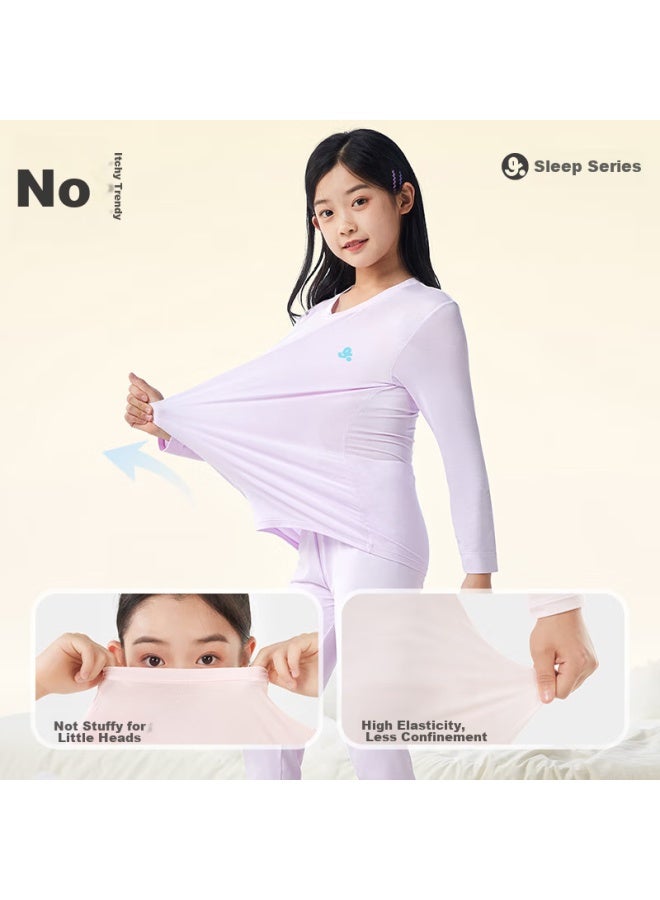 Long time companion Jiushi Ban [saisaisi] Children's Thermal Underwear, Girls' Thin Cotton Undershirt And Pants, Moisture-wicking Pajama Pants For Older Children  - Image 4