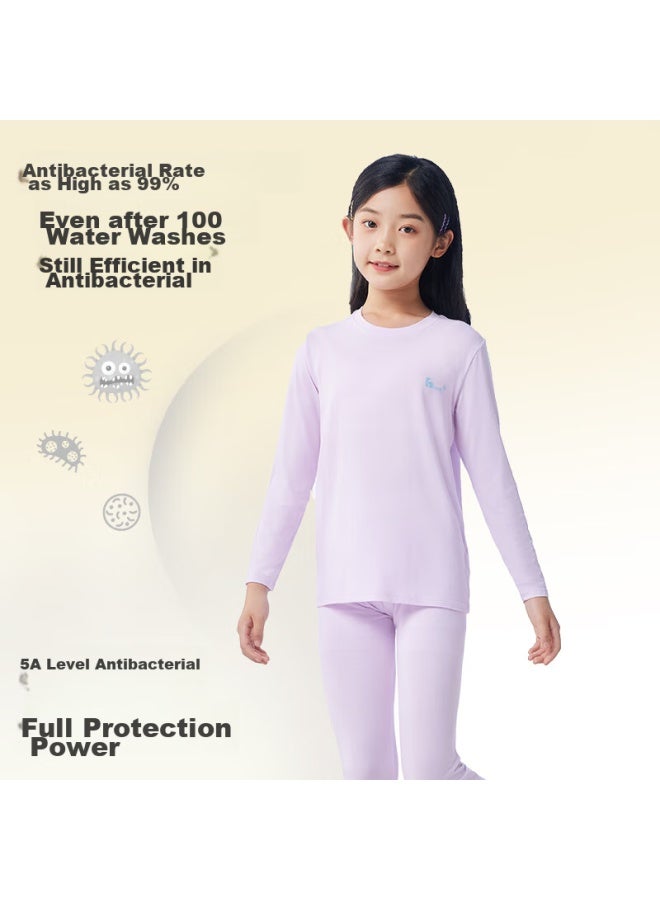 Long time companion Jiushi Ban [saisaisi] Children's Thermal Underwear, Girls' Thin Cotton Undershirt And Pants, Moisture-wicking Pajama Pants For Older Children  - Image 5