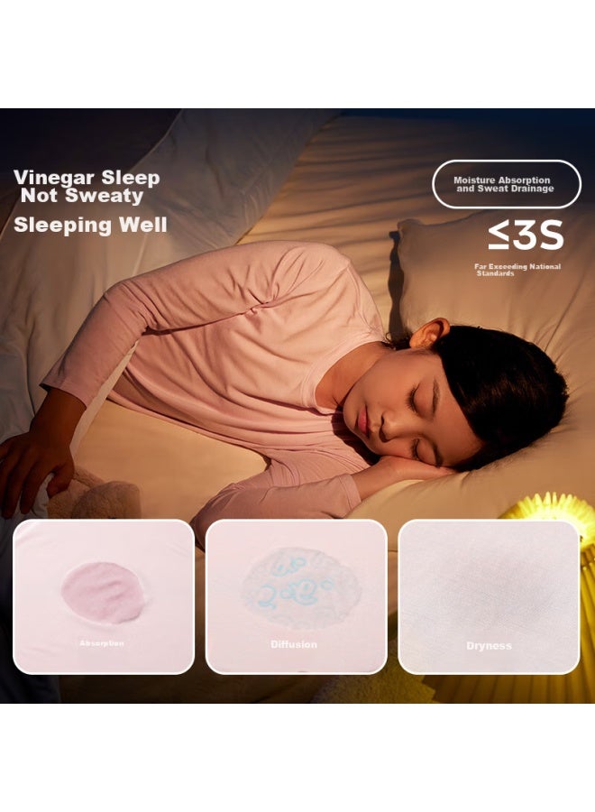 Long time companion Jiushi Ban [saisaisi] Children's Thermal Underwear, Girls' Thin Cotton Undershirt And Pants, Moisture-wicking Pajama Pants For Older Children  - Image 3