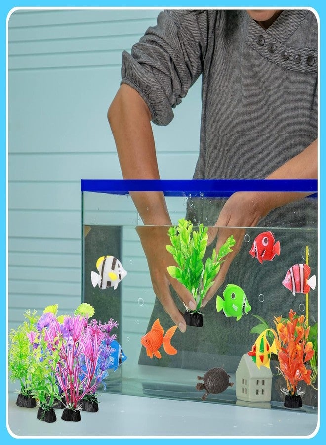 VAYINATO® Aquarium Fish Tank Decorations | 5 Pcs Artificial Colorful Fish & 5 Pcs Plants Set | Non-Toxic, Durable & Lifelike Ornaments for Freshwater & Saltwater Tanks - Image 5