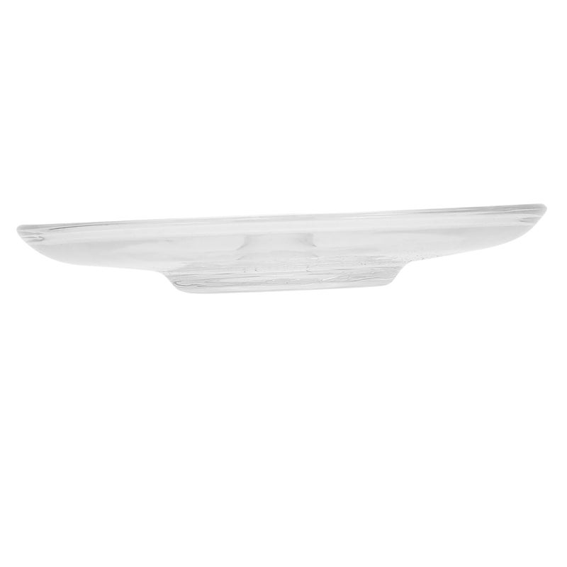 2Pcs Clear Glass Tea Saucers Retro Design Lightweight Round Plates Kitchen Tableware - Image 2