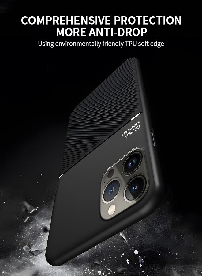 GROIC جراب iPhone 14 Pro Max مقاس 6.7 بوصة من مادة TPU الناعمة المرنة [ممتص للصدمات] [نسيج ألياف الكربون] تصميم مغناطيسي غطاء حماية للهاتف مضاد لبصمات الأصابع - Image 5