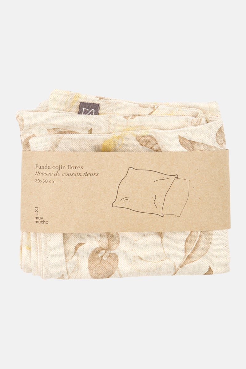 Muy Mucho 1 Piece Floral Cushions Cover 30 x 50 cm, Beige Combo - Image 4