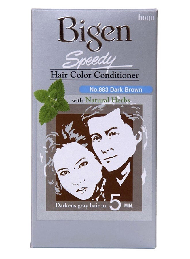 Bigen Speedy Hair Colour Conditioner With Natural Herbs 883 Dark Brown 80grams - Image 1