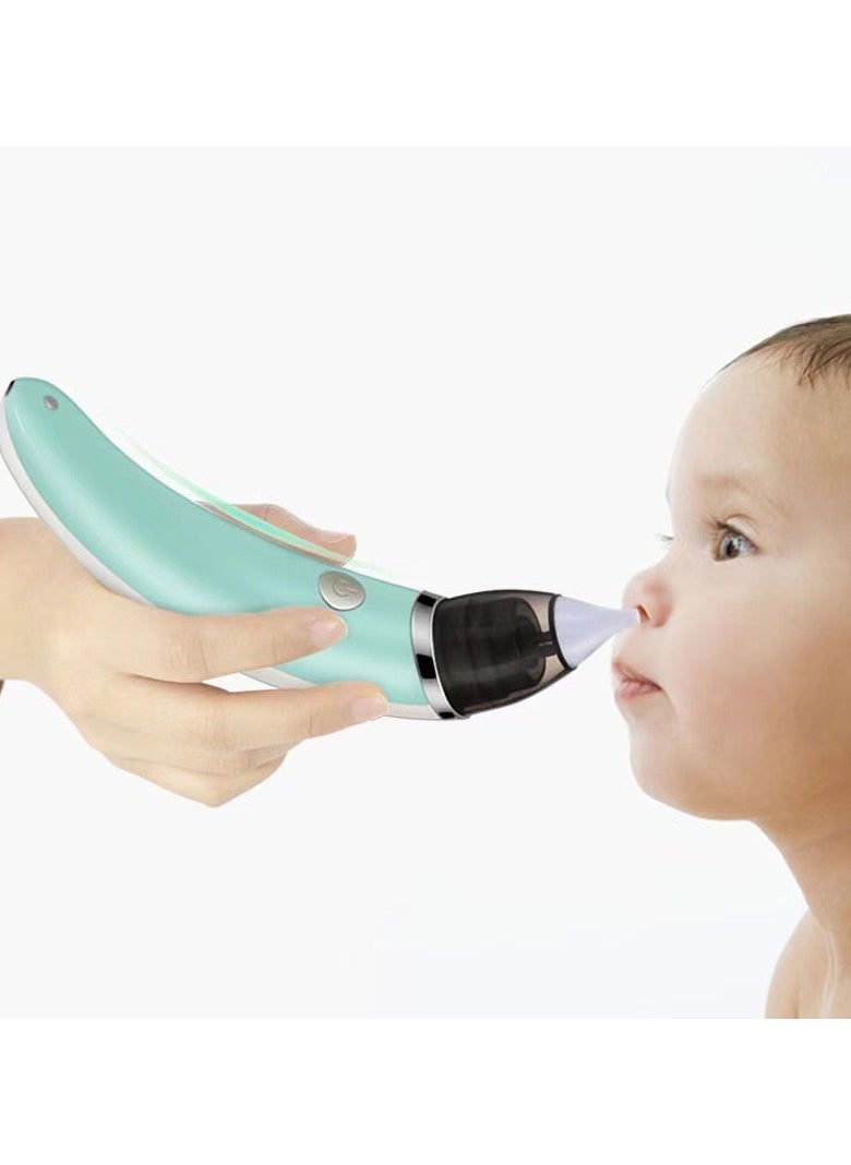 Generic Baby Nasal Aspirator Automatic Nasal Sucker Electric Baby Nose Cleaner Nose Mucus Booger with 5 Levels of Suction Rechargeable Portable Mucus Remover for Newborn Infant Toddler (Green)  - Image 1