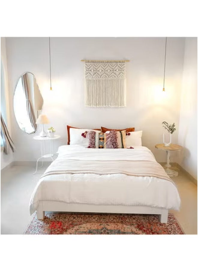 انتيكيانو ستارة مكرمية لتزيين الحائط، مكرمية كبيرة منسوجة يدويا 78x83 سم - Image 2